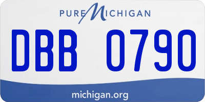MI license plate DBB0790