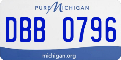 MI license plate DBB0796