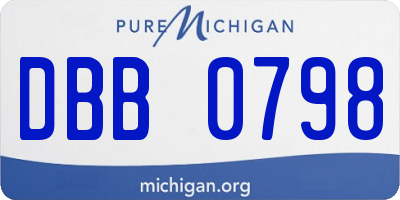 MI license plate DBB0798