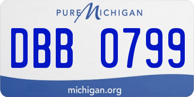 MI license plate DBB0799