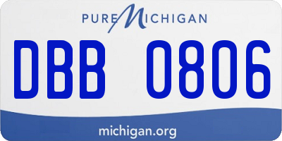 MI license plate DBB0806