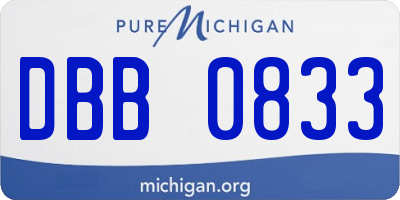 MI license plate DBB0833