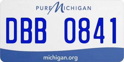 MI license plate DBB0841