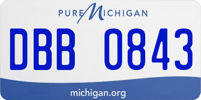MI license plate DBB0843