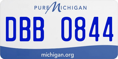 MI license plate DBB0844