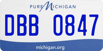 MI license plate DBB0847