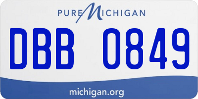 MI license plate DBB0849
