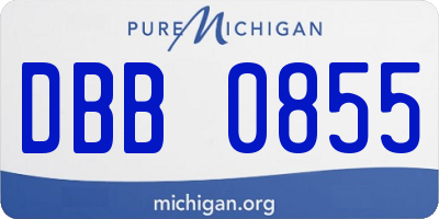 MI license plate DBB0855