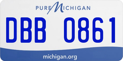 MI license plate DBB0861