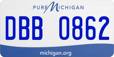 MI license plate DBB0862