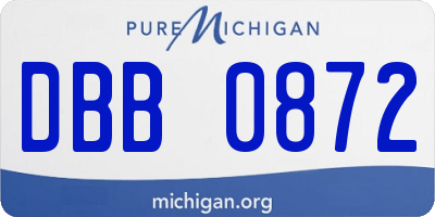 MI license plate DBB0872