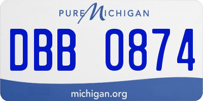 MI license plate DBB0874