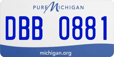 MI license plate DBB0881