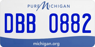 MI license plate DBB0882
