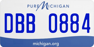 MI license plate DBB0884