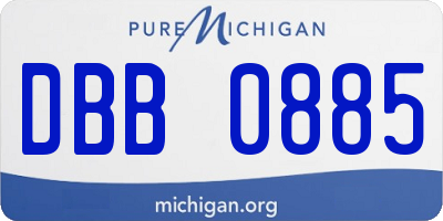 MI license plate DBB0885
