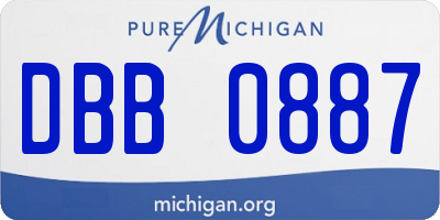 MI license plate DBB0887
