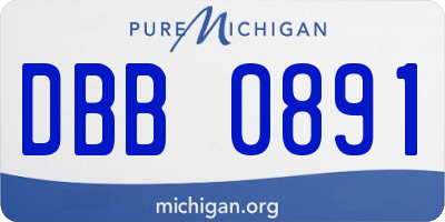 MI license plate DBB0891