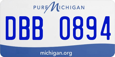 MI license plate DBB0894