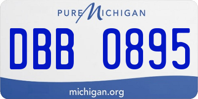 MI license plate DBB0895