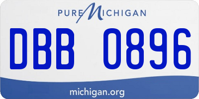 MI license plate DBB0896
