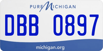 MI license plate DBB0897