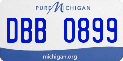 MI license plate DBB0899