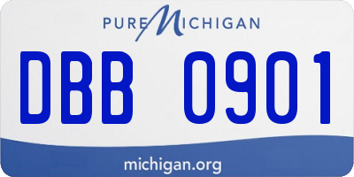 MI license plate DBB0901