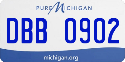 MI license plate DBB0902