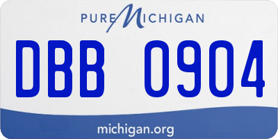 MI license plate DBB0904