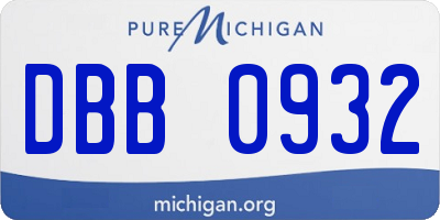 MI license plate DBB0932