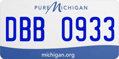 MI license plate DBB0933