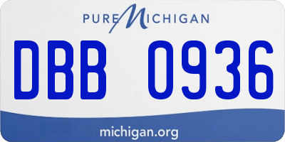 MI license plate DBB0936