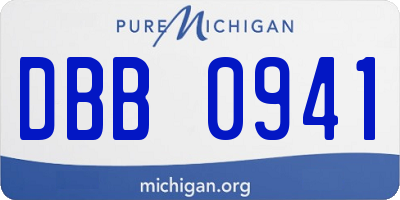 MI license plate DBB0941