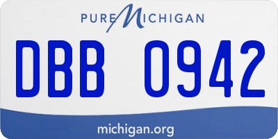 MI license plate DBB0942