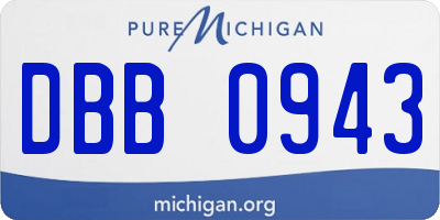 MI license plate DBB0943