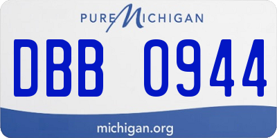 MI license plate DBB0944