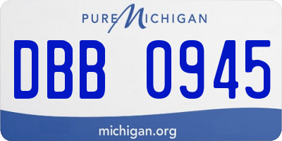 MI license plate DBB0945