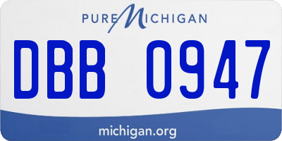 MI license plate DBB0947