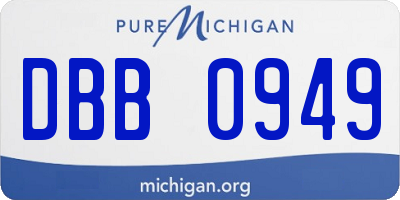 MI license plate DBB0949