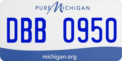 MI license plate DBB0950