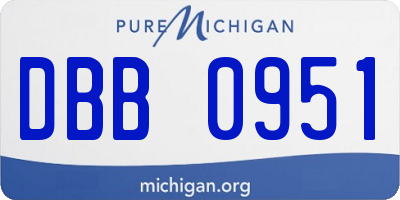 MI license plate DBB0951