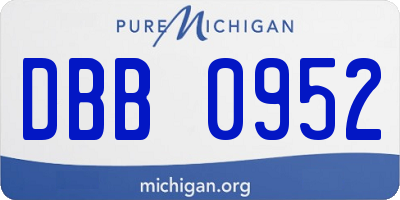 MI license plate DBB0952