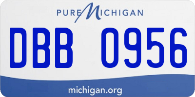 MI license plate DBB0956