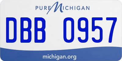 MI license plate DBB0957