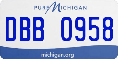 MI license plate DBB0958