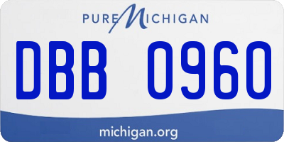 MI license plate DBB0960