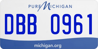 MI license plate DBB0961