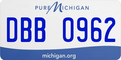 MI license plate DBB0962
