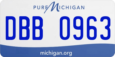 MI license plate DBB0963